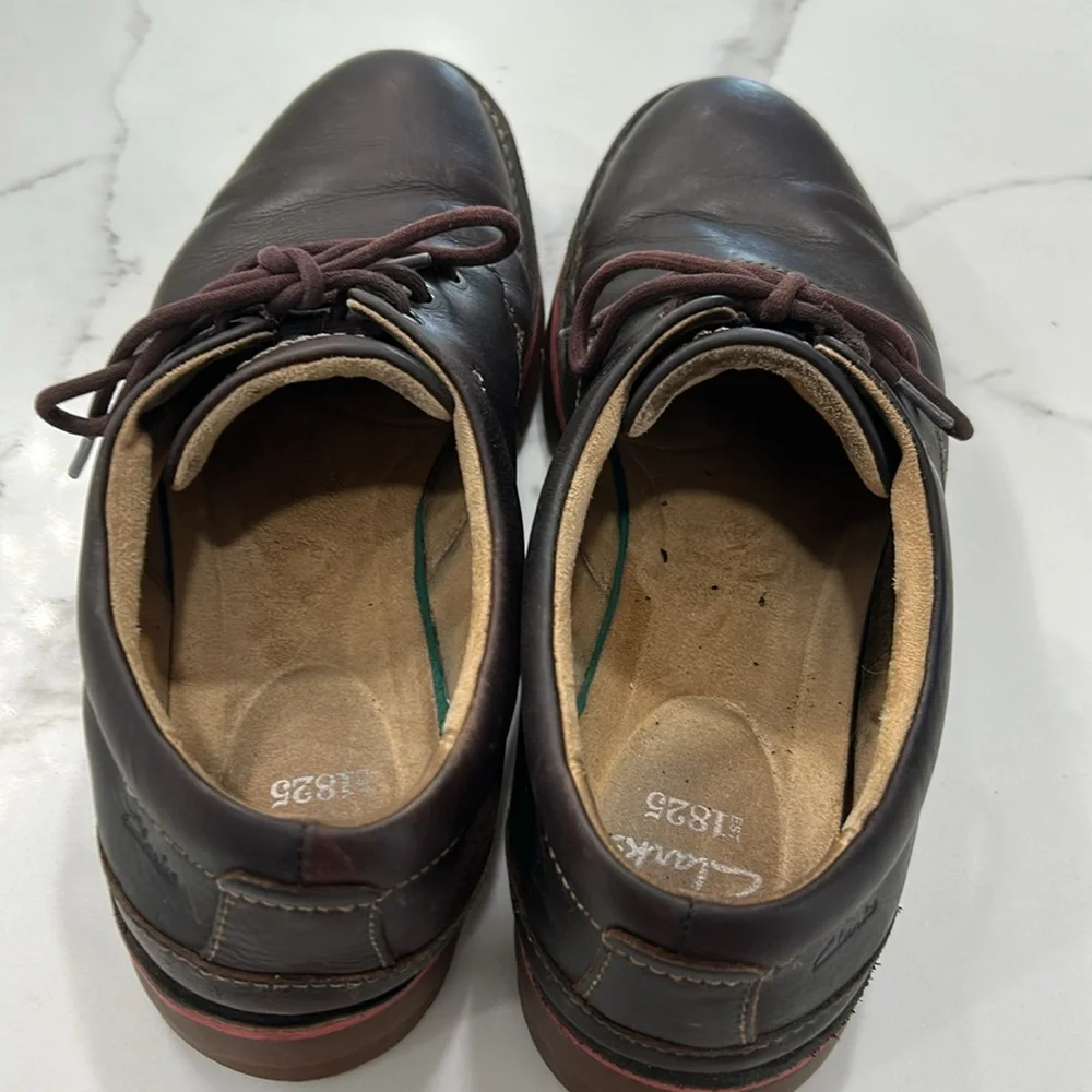 Clarks 1825 Brown Genuine Leather Casual Oxfords. Men’s‎ Shoes Size 12